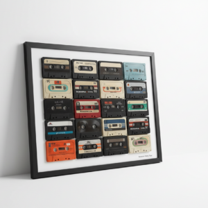 Tableau Cassettes Vintages –  K7 authentiques